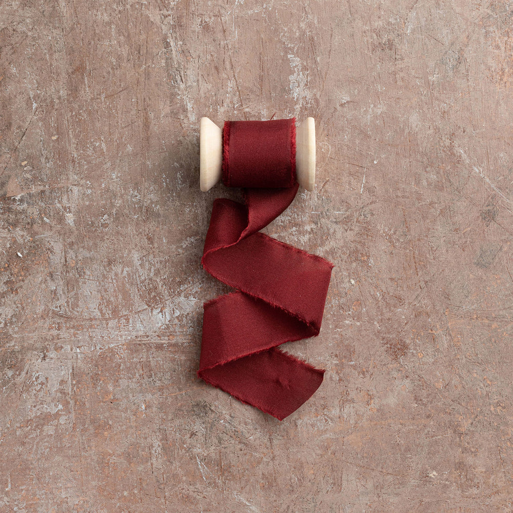 Silk Habotai Ribbon #46 MERLOT