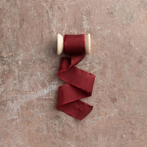 Silk Habotai Ribbon #46 MERLOT
