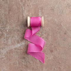 Silk Habotai Ribbon #7 FUSCHIA