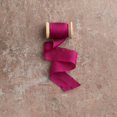 Silk Habotai Ribbon #60 MAGENTA