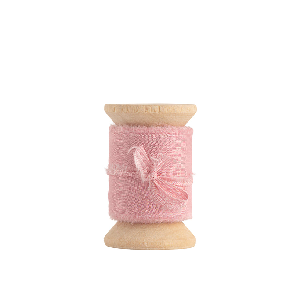 Silk Habotai Ribbon #28 FLAMINGO