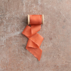 Silk Habotai Ribbon #65 CORAL