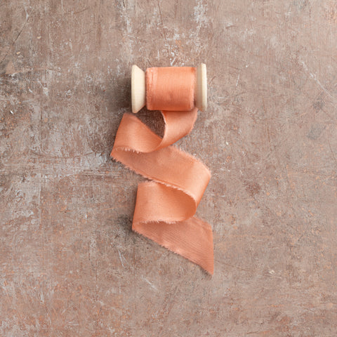 Silk Habotai Ribbon #70 PEACH