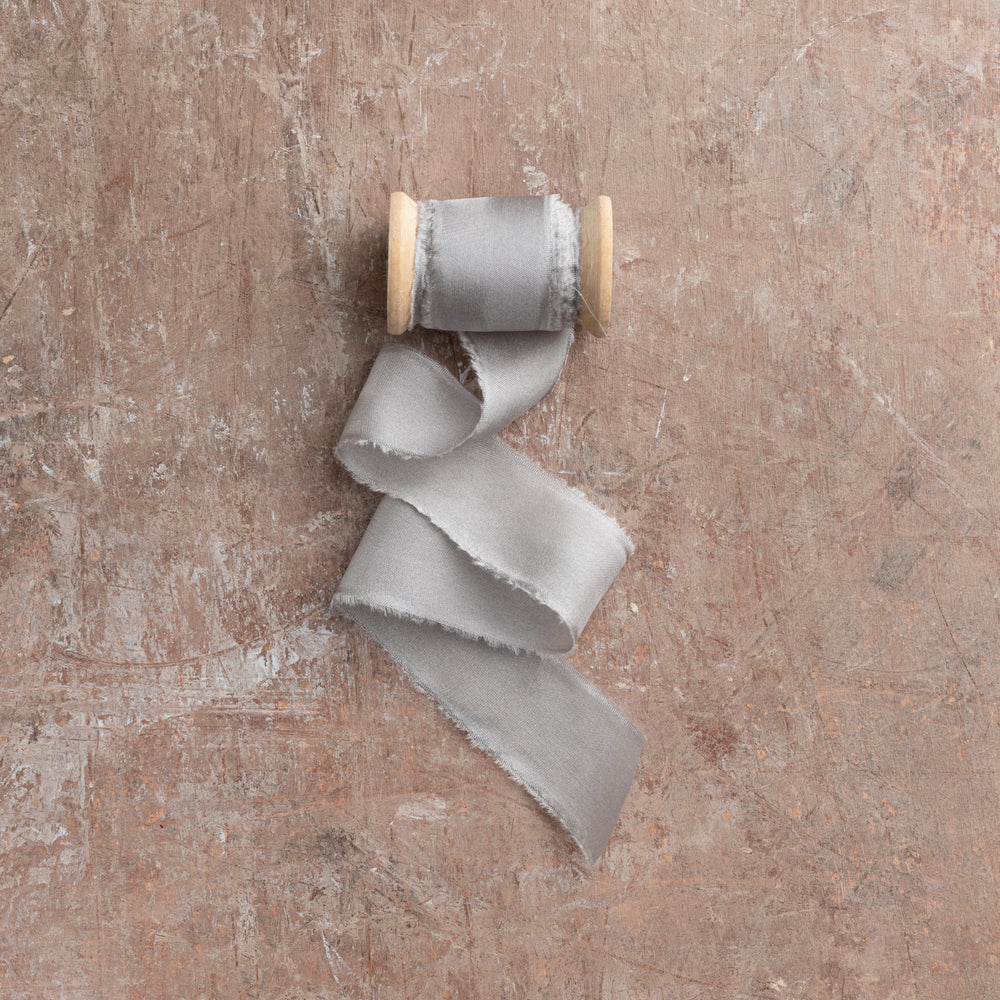 Silk Habotai Ribbon #90 STORM