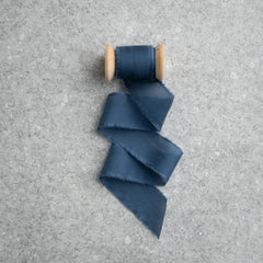Silk Habotai Ribbon #54 DENIM