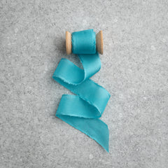 Silk Habotai Ribbon #69 CYAN