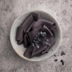 Silk Habotai Ribbon #38 CHARCOAL