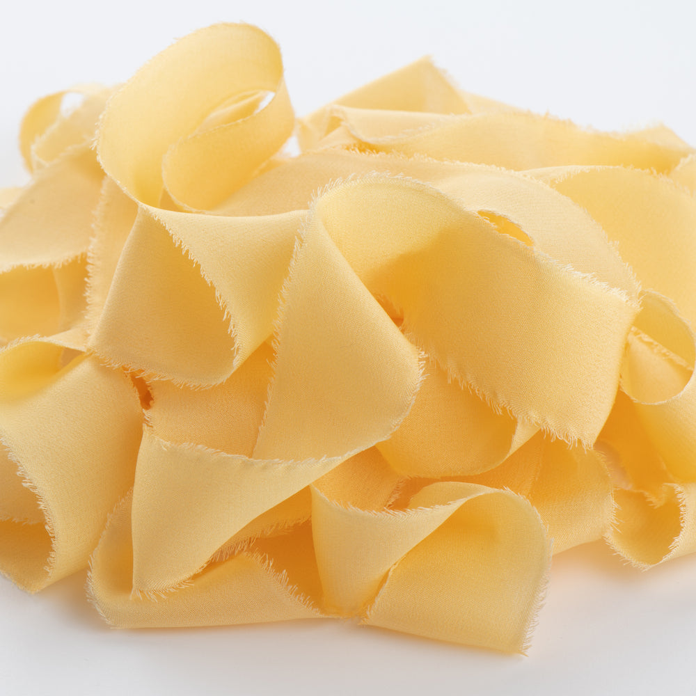Silk Crepe Ribbon #6 BUTTER