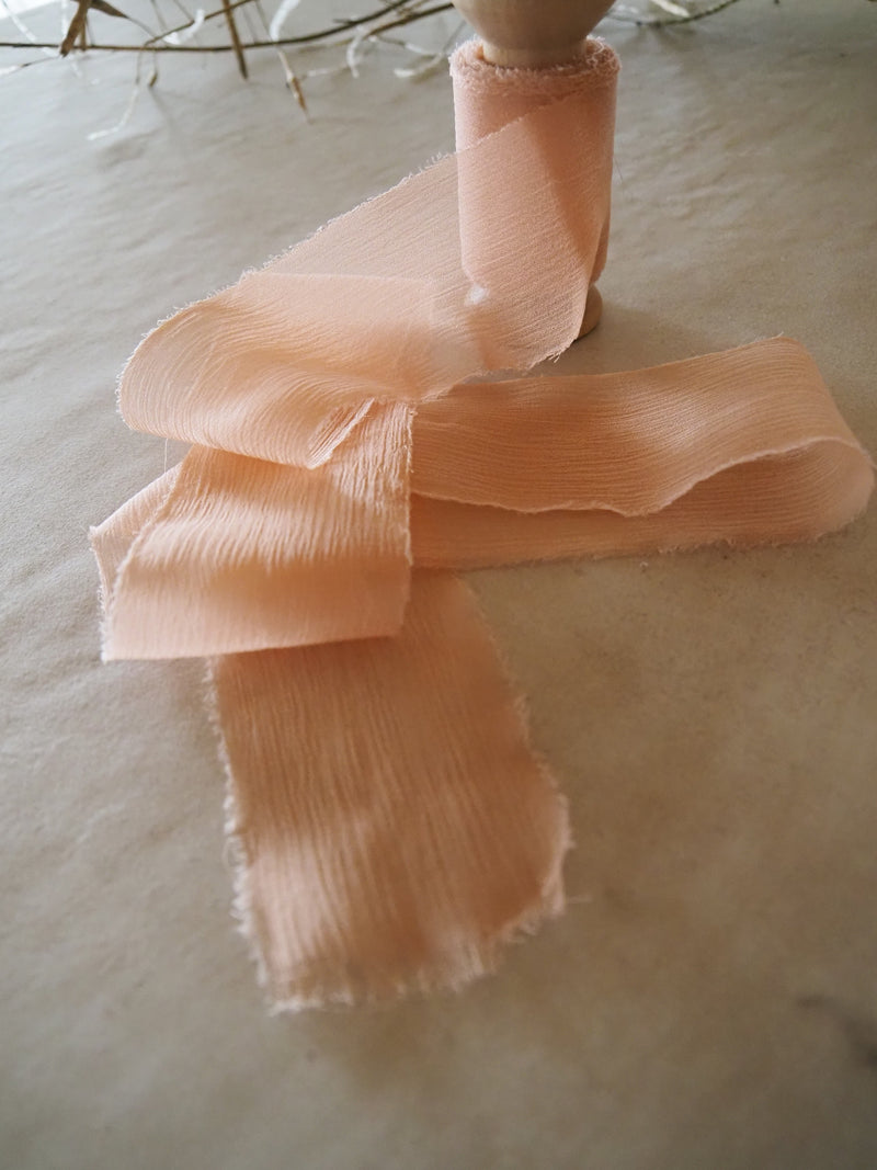 Silk Crepe Crinkle Ribbon #1 SOFT PINK