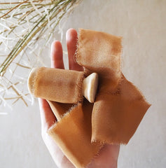 Silk Crepe Ribbon #L2-25 CLAY