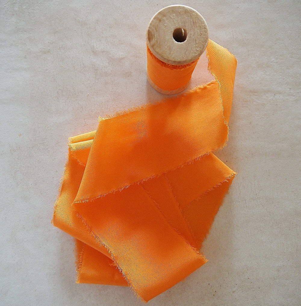 Silk Crepe Ribbon #H2-05 MANDARIN