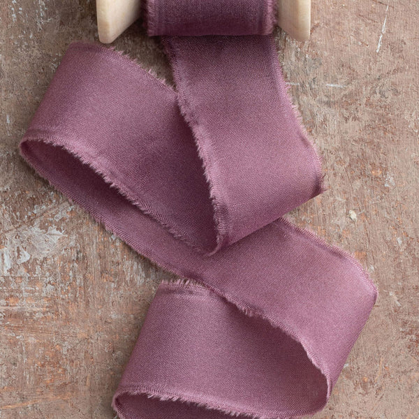 Silk Habotai Ribbon #104 PLUM - Wholesale at Urban Diddle